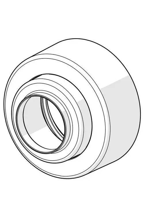 Runde, flache Rosette aus verchromtem Material, geeignet zur Abdeckung von Anschlussstellen, erkennbar als Bestandteil eines HANSA-Produkts.